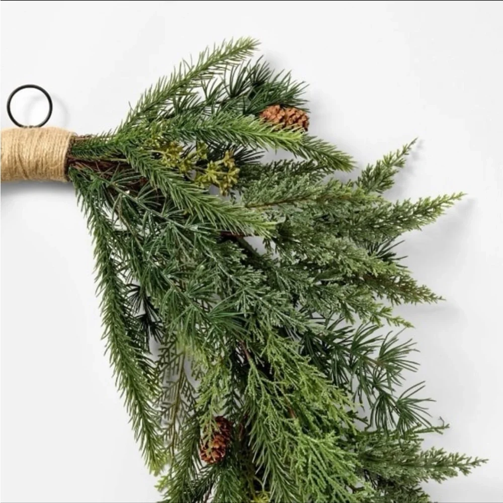 Draping Cedar Holiday Artificial Wreath-Threshold designed with Studio McGee